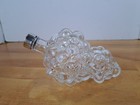 Vintage Clear Glass Grape Cluster-shaped Bottle Or Decanter 