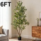 Novaroot 6ft Artificial Olive Trees Indoor With Moss And Planter Faux Fake Home