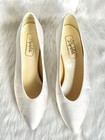 Dyeables Women s White Silk Size 8 Formal Wedding 2    Heels Romantic Bride
