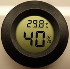 2 Digital Cigar Humidor Hygrometer Thermometer Temperature Round Black Gauge New
