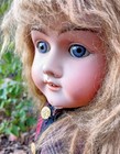 Antique Bisque Head Doll  23  Handwerck Jointed Composition Body Blue Glass Eyes