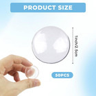 50pcs 25mm  1 Inch  Glass Cabochons Clear Transparent Round Glass Dome Tiles Fla
