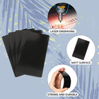 100 Pcs Metal Business Cards Black Blanks Anodized Aluminum Custom Name Cards Fo