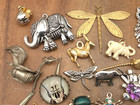 Vintage - Now 25 Piece Animals Bugs Pendants Charms Craft Jewelry Making Lot  1