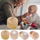 Baby Teeth Box - Milk Teeth Box Wooden Tooth Storage Box Organizer For Kids Baby