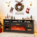 Modern Electric Fireplace Tv Stand For Tvs Up To 80 Inches  Gray
