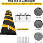 2 Pack 6ft Rubber Speed Bump 2 Channel 66000 Lbs Load Heavy Duty Road Speed Hump