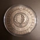 2009  Belarus Large Antiqued Silver W prec stone 20 R Capricorn sun moon
