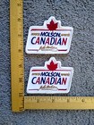 Lot Of 2 Rare Imported  Molson Canadian  Beer  Patches  Free Shipping