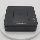 Cisco Spa112 2 Port Phone Adapter Voip Ata W  Power Supply Cables  Black