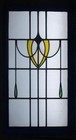 Large Old English Leaded Stained Glass Window Pretty Abstract 22 1 4  X 41 1 2 