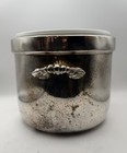 Fb Rogers Silverplate Ice Bucket Milk Glass Liner Wine Cooler 6    Vintage
