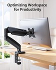 Single Monitor Desk Mount  Adjustable Gas Spring Monitor Arm Max 32 Inch Screen