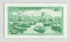 Singapore  5 Dollars 1967  P-2a  Sign  San  Orig Au aunc  Orchid Series  B5