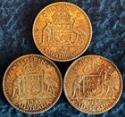 Lot Of 3 Australia Florin  1  1942-s  2  1943 Sterling Silver Coin