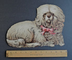 Large Vintage Victorian Trade Card Scrap Dog