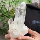 535g Natural Clear White Crystal Quartz Point Cluster Specimen Chakras Healing