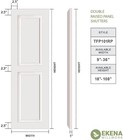 Pvc Composite Exterior Shutters - Wood-look Raised Panel Weatherproof Custom Fit