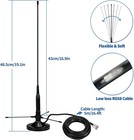 Vehicle Mobile Ham Radio Antenna With Ground Planes Dual Band Vhf Uhf 136-174mhz