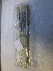 Hand Painted Fan Chiffon jusi filipino floral Motif lace And Wood nwt 