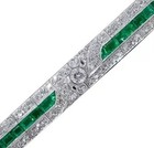 9ct Art Deco Style Lab Created Diamond Wedding 14k White Gold Fn Tennis Bracelet