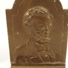 Antique Abraham Lincoln Bronze Cast Iron Bookends- Free Shipping Usa