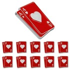 Red Aces Poker Lapel Pins Set Of 6 12 50 100 - Enamel Hearts   Diamonds Decor
