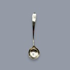 Antique Coin Silver Gravy Ladle Delicate Design With Stamped Worn Hallmarks 6 