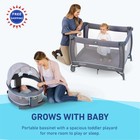 Graco Pack N Play Travel Dome Lx Playard Bassinet Changer Storage Astin Raised