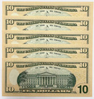 New  Series 2017a  10 Uncirculated Ten Dollar Bills  Sequential Notes  Lot Of 5