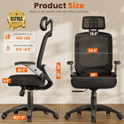 Ergonomic Office Chair  High Back Home Desk Chair With Flip-up Arms  3d Headrest