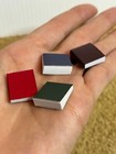 Lot 4 Vintage Dollhouse Miniature Books 1 12 Scale Opening Pages Leather Bound