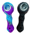 2pc Silicone Smoking Pipe 4 3  Honeycomb Bee Tobacco Hand Pipes Glass Bowl Tool