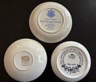 Lot Of 3 British Royalty Souvenir Pin Dishes Queen Elizabeth Ii Coronation Diana