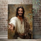 Jesus With Open Arms Poster  Christian God Canvas Print  Spiritual Wall Art