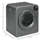 1300w Compact Laundry Dryer With 3 2 Cuft Stainless Steel Drum Gray