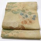 7373  Japanese Antique Nagoya Obi Belt Kimono Fabric Silk All-over Pattern