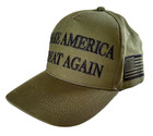 Official Trump Maga -never Surrender- Hat - Olive Drab  -blackout   made In Usa 