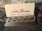 Seth Thomas Business Card Holder Home Collection Brushed Nickle Cystal Jeweled