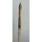 Antique Gold Tone Nib Dip Pen Mother Of Pearl Handle With Presentation Case
