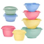 Tupperware Heritage 16-piece Square And Round Bowl Set W  Lids Pic Color