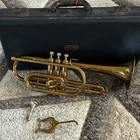 1946 Frank Holton   Co  Vintage Model 26 Cornet W original Case  Very Clean