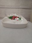 Vintage Bathroom Toothbrush Holder Holiday Christmas Holly Berries Bow Ceramic