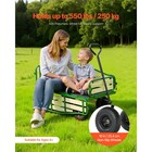 Uimoso Pull-along Wagon With Wooden Panels For Kids  330lb Capacity  All-terrain