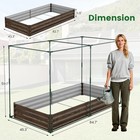 Naizea Galvanized Raised Garden Bed With Crop Cage Plant Protection Net Tent Kit
