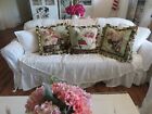 Aubusson Style Bull Dogs W Baby Huge Needlepoint Pillow Cover Nwot 24  X 14 
