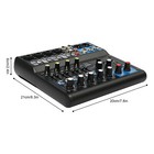 4 Channel Professional Bluetooth Live Studio Audio Mixer Usb Mixing Console Dsp