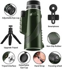 Zoom Hd Monocular Starscope Monocular Telescope Bak4 W phone Clip tripod 80x100