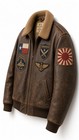 Men   s B3 Leather Pilot Jacket Distressed Brown Vintage Military Flight Bomber