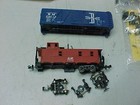 N Gauge Junk Yard Lot Parts - Trucks - Couplers - Track